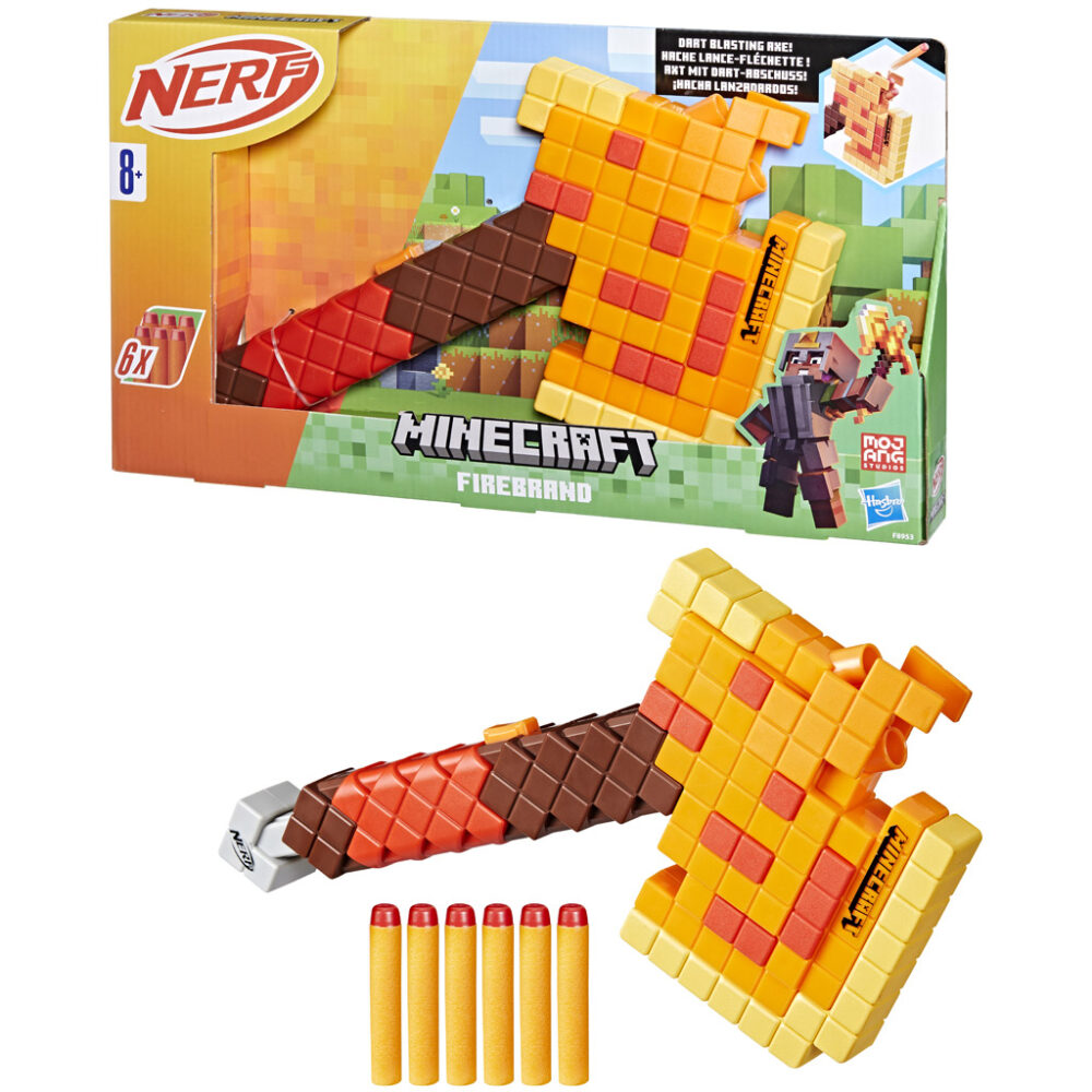 Nerf Minecraft Firebrand Pištolj Sjekira F8953