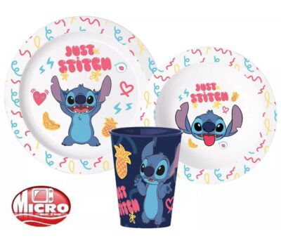 Disney Lilo And Stitch Set Za Jelo 3 Dijela čaša, Zdjelica, Tanjur 14662