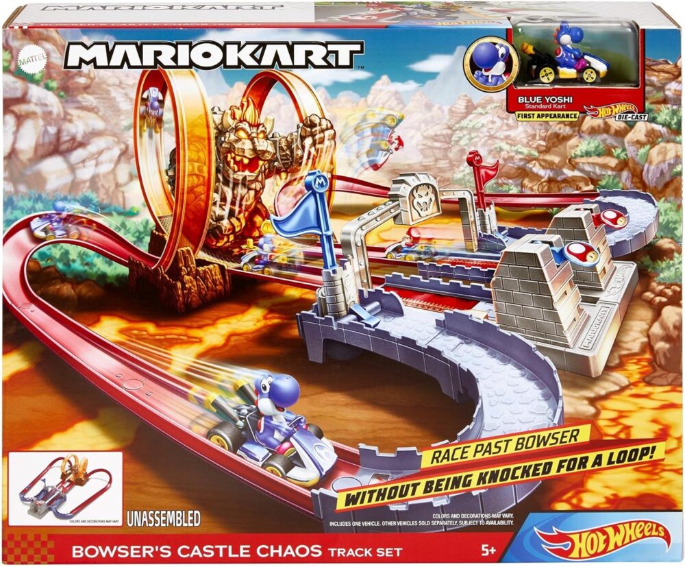 Hot Wheels Mario Kart Castle Bowser Playset GNM22