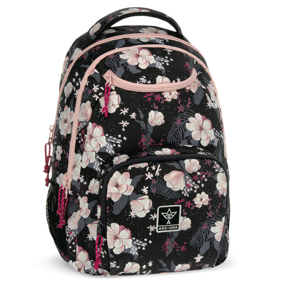 Flowery Black cvjetni AU-6 školski ruksak Ars Una 43748