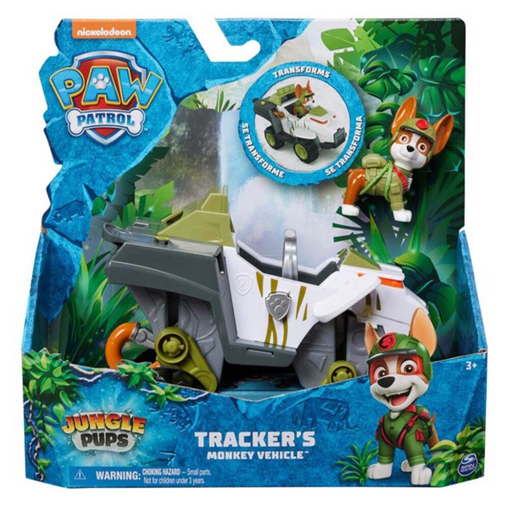 Paw Patrol Tracker Jungle Figura S Vozilom Majmuna Spin Master