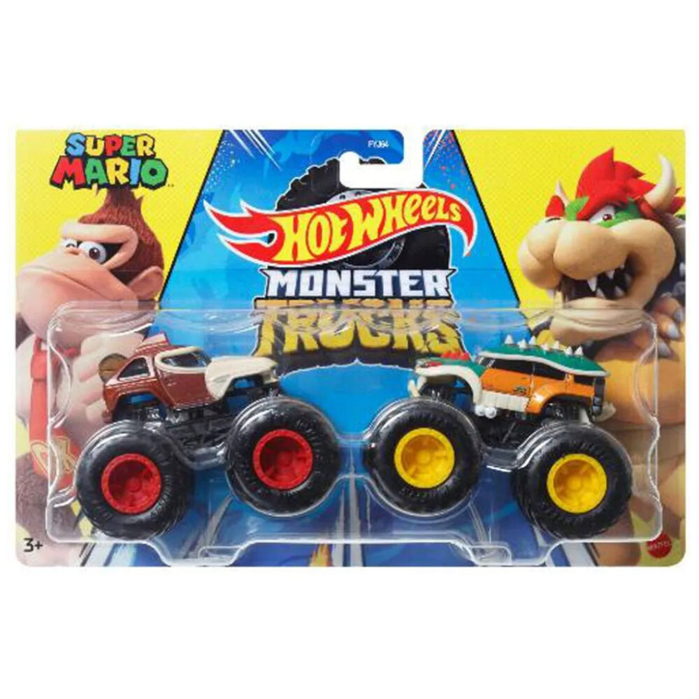 Hot Wheels Monster Trucks Duo Pack Donkey Kong Vs. Bowser Autić