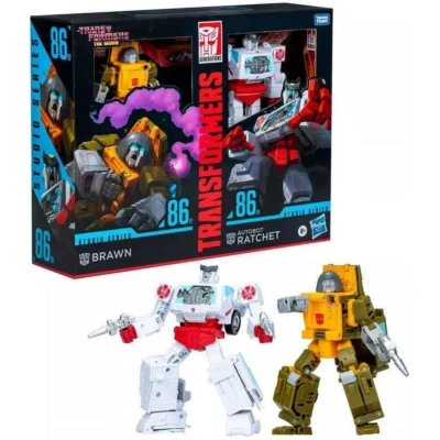 The Transformers The Movie Studio Series Deluxe Class Action Figure 2 Pack Brawn & Autobot Ratchet 11 Cm F9878