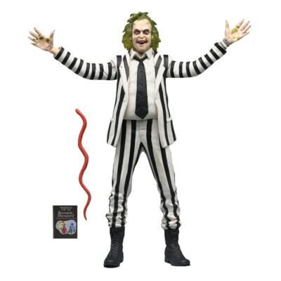 Beetlejuice 1988 Akcijska Figura Beetlejuice Black And White Striped Suit 18 Cm