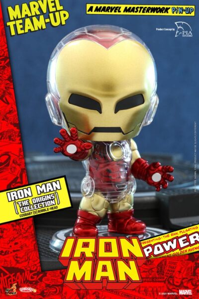 Marvel Comics Cosbaby (S) Mini Figure Iron Man (The Origins Collection) 10 Cm