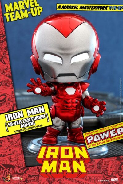 Marvel Comics Iron Man (Silver Centurion Armor) 10 Cm Cosbaby (S) Bobble Head Mini Figura