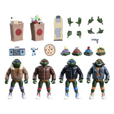 Teenage Mutant Ninja Turtles (Cartoon) 4 Pack Action Figures Punk Turtles 18 Cm