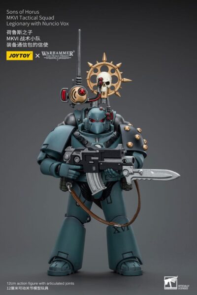 Warhammer 40k The Horus Heresy Sons Of Horus MKVITactical Squad Legionary With Nuncio Vox Action Figure 12 Cm JT9473