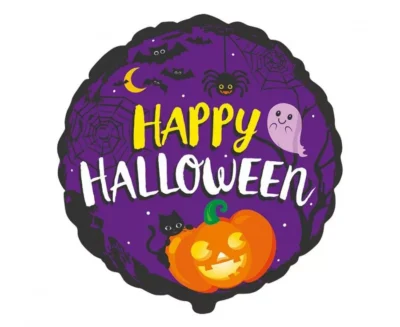 Balon Happy Halloween Purple Noć vještica 48 cm