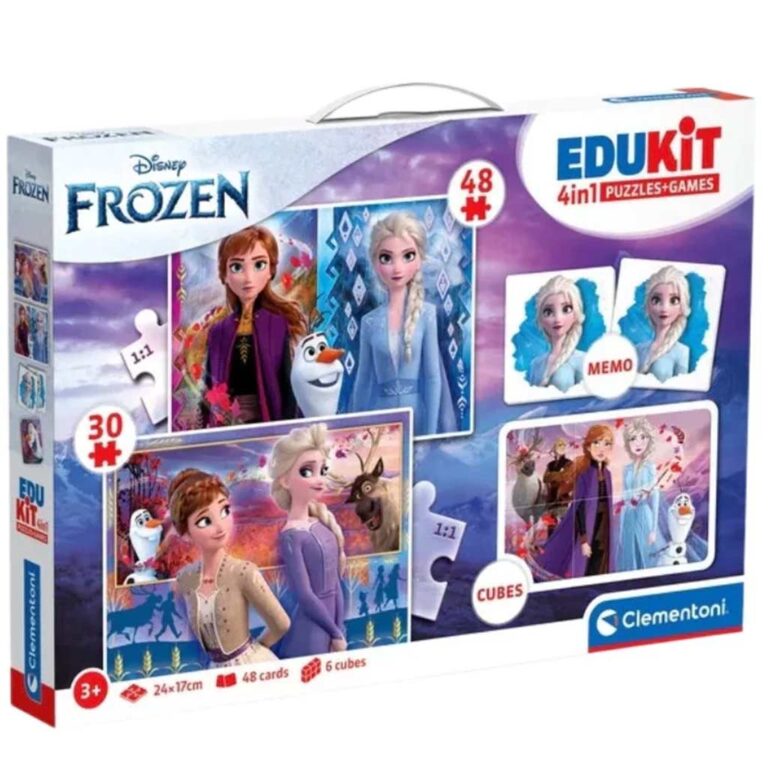 Disney Frozen 4u1 Set Puzzle+Memo+Kocke Za Slaganje