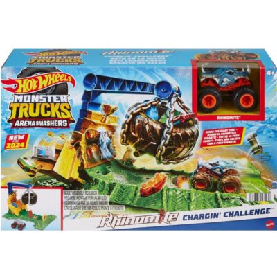 Hot Wheels Monster Trucks Arena Smashers Rhinomite Chargin' Challenge