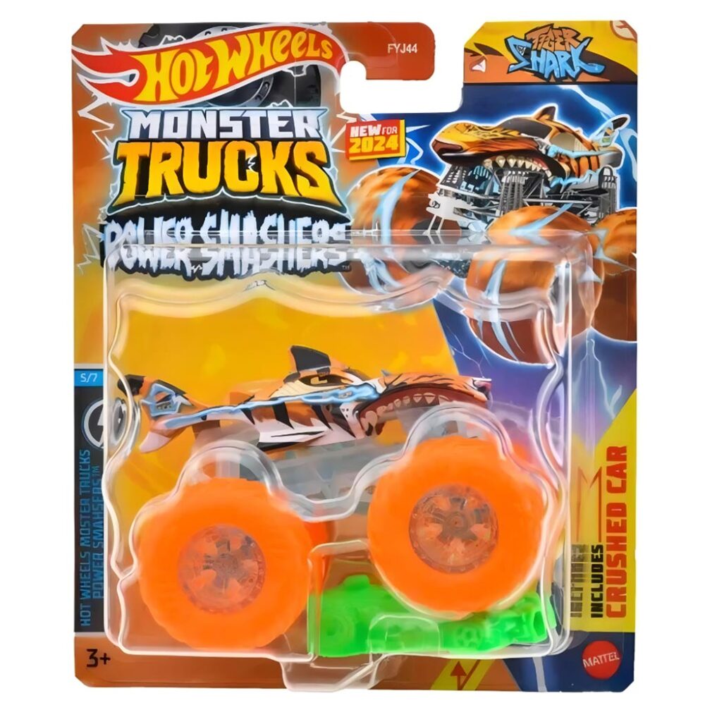 Hot Wheels Monster Trucks Power Smashers 1 64 Vozilo Tiger Shark