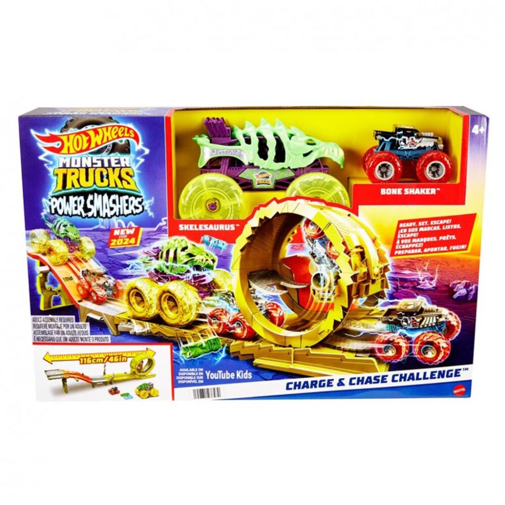 Hot Wheels Monster Trucks Power Smashers Charge & Chase Challenge