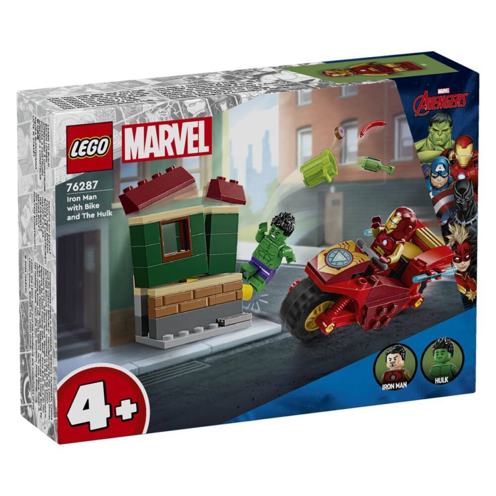 LEGO Marvel Super Heroes 76287 Iron Man Na Motociklu I Hulk