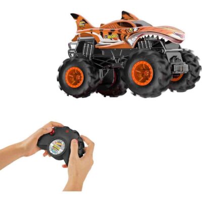 Rc Hot Wheels Monster Truck Tiger Shark Auto Na Daljinsko Upravljanje 1 24