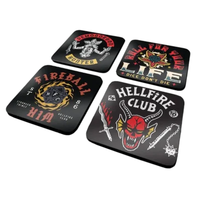 Stranger Things 4 Coaster 4 Pack Hellfire Club