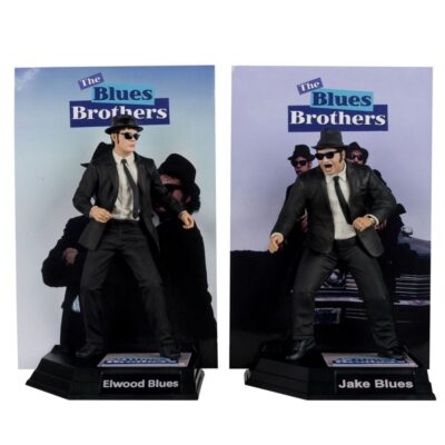 The Blues Brothers Movie Maniacs PVC Statue Duo Pack Jake & Elwood Blues Gold Label 15 Cm 14042