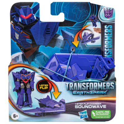 Transformers EarthSpark 1 Step Flip Changer Soundwave Akcijska Figura 10 Cm