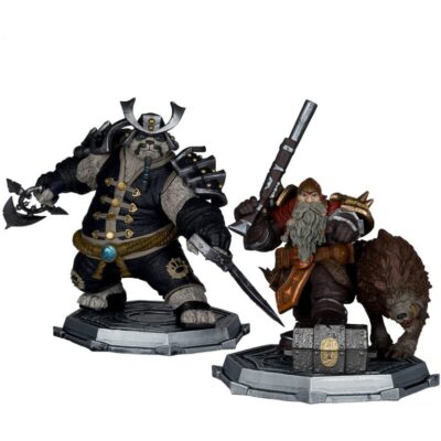 World Of Warcraft PVC Statue Duo Pack Dwarf Hunter Beast Master & Pandaren Monk (Gold Label) 15 Cm 16707