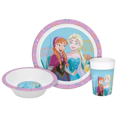 Disney Frozen Set Za Jelo 3 Dijela – čaša, Zdjelica, Tanjur