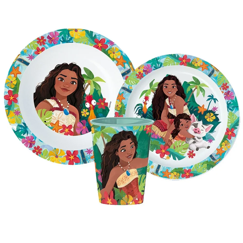 Disney Moana Vaiana Micro Plastični Set Za Jelo