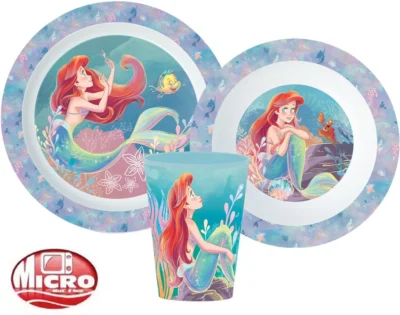 Disney Princess Ariel Micro Plastični Set Za Jelo