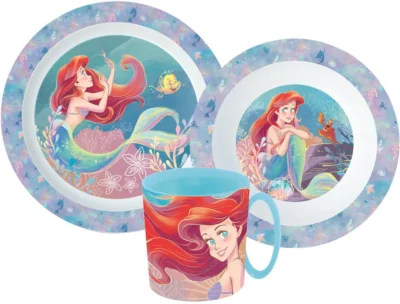 Disney Princess Ariel Micro Plastični Set Za Jelo