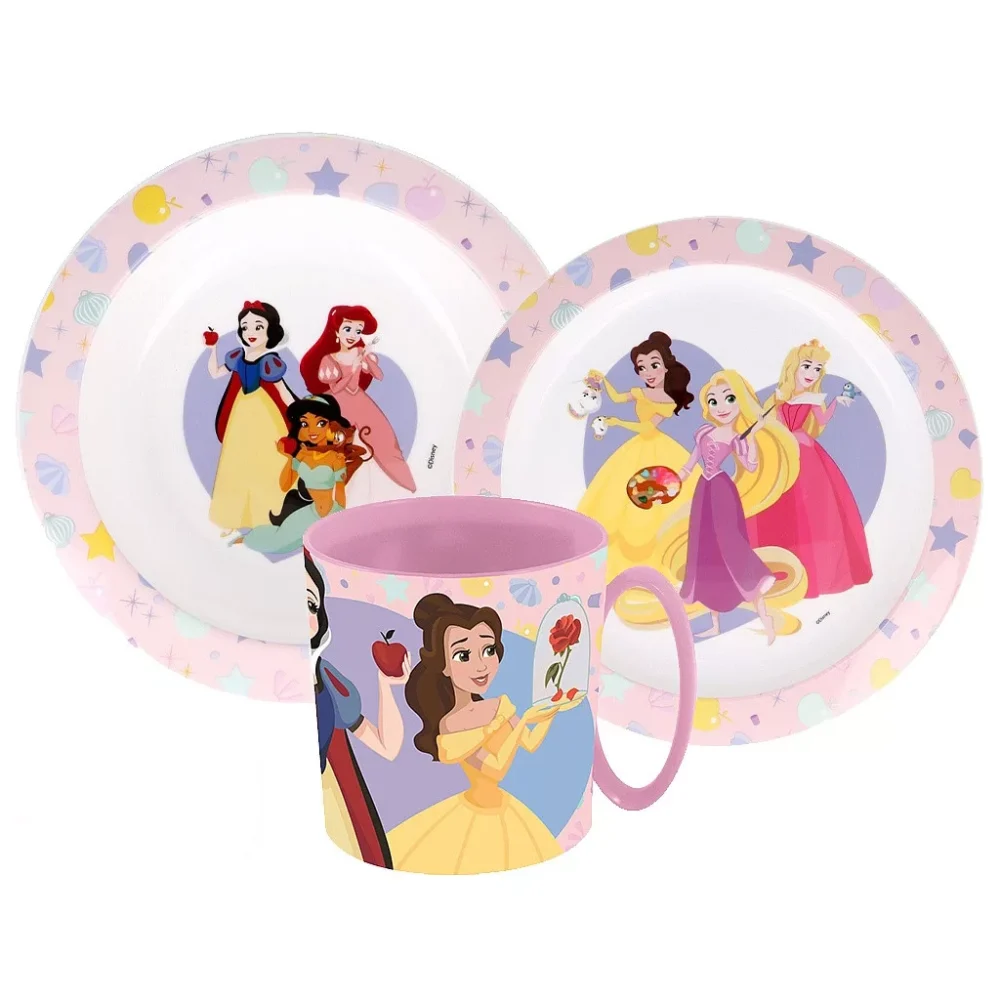 Disney Princess Micro Plastični Set Za Jelo