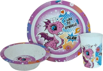 Dragon Glam Micro Plastični Set Za Jelo