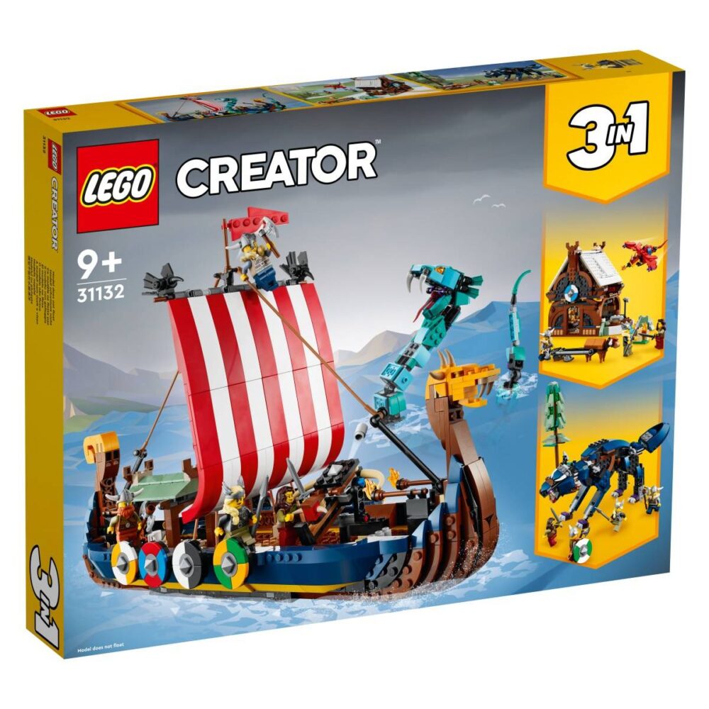 Lego Creator 31132 Vikinški Brod I Midgardska Zmija