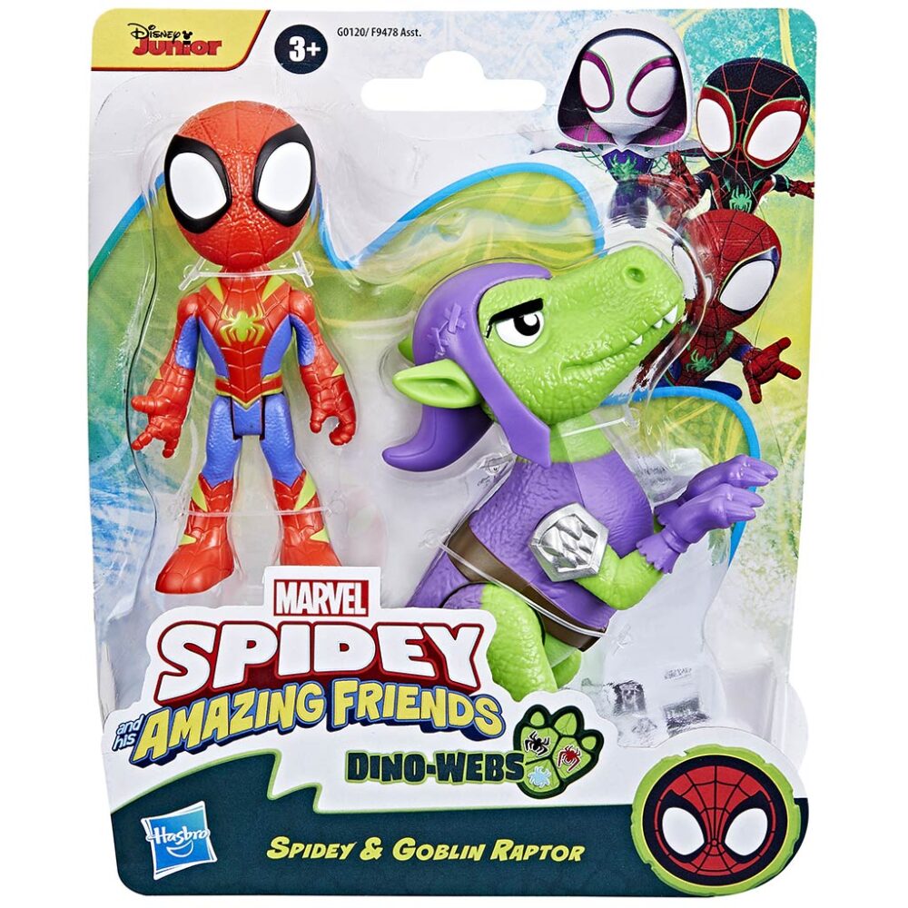 Marvel Spidey And Amazing Friends Spidey & Goblin Raptor 10 Cm