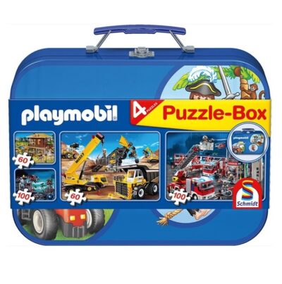 Playmobil Box Set 4 Komada Puzzla U Metalnoj Kutiji