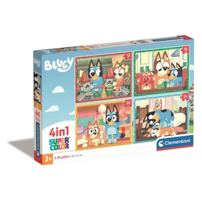 Bluey 4u1 Puzzle Supercolor Clementoni