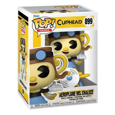 Funko Pop Cuphead! Aeroplane Ms. Chalice Figura 9 Cm