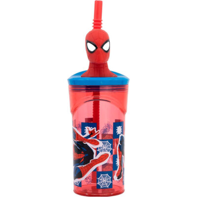 Marvel Spider Man 3D čaša Sa Slamkom 360 Ml