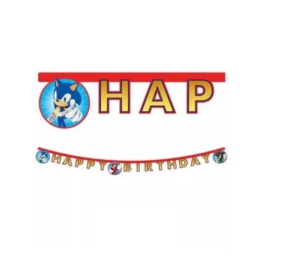 Sonic The Hedgehog Natpis Happy Birthday 200 Cm – Sretan Rođendan