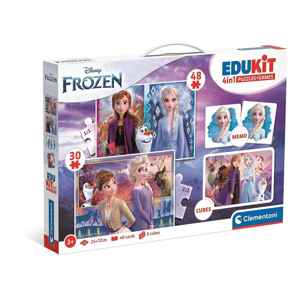 Disney Frozen 4u1 Puzzle+memo+kocke