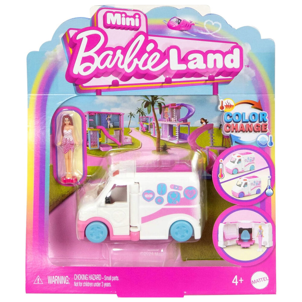 Mini Barbie Land Lutka I Vozilo Hitna Pomoć