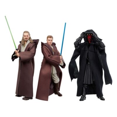 Star Wars Episode I Black Series 3 Pack Qui Gon Jinn, Darth Maul, Obi Wan Kenobi Akcijske Figure 15 Cm G0240