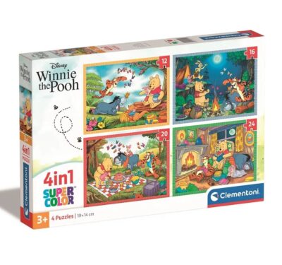 Winnie The Pooh 4u1 Puzzle Supercolor Clementoni 15140