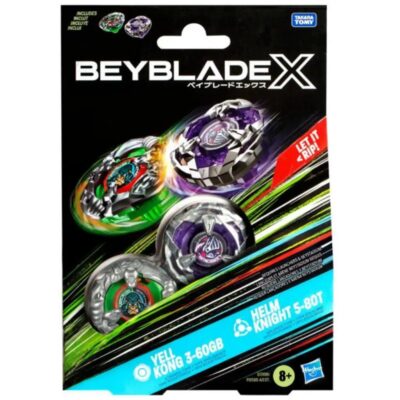 Beyblade X Duall Pack Yell Kong 3 60 GB Vs. Helm Knight 5 80T Set Za Igru