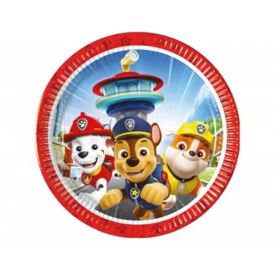 Paw Patrol Set 8 Kom Papirnatih Tanjura 20 Cm