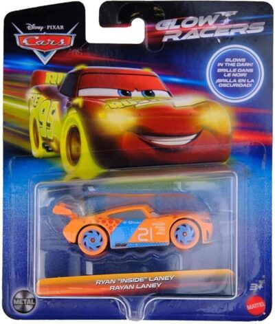 Disney Cars Ryan Inside Laney Glow Racers Glow In The Dark Metalni Autić Mattel
