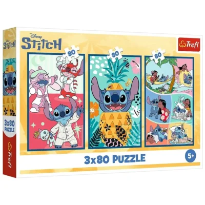 Disney Lilo & Stitch Puzzle 3x80 Kom Trefl 34885