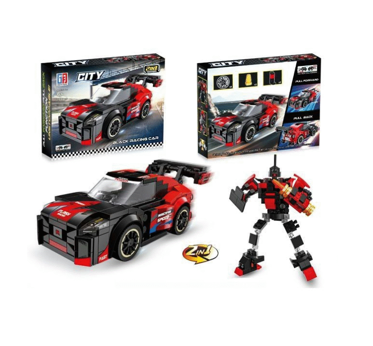 Kocke Za Gradnju Transformer 2u1 Crveni
