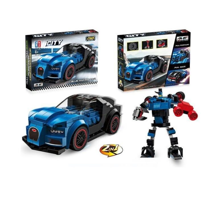 Kocke Za Gradnju Transformer 2u1 Plavi