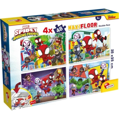 Marvel Spidey i njegovi čudesni prijatelji puzzle pruža veseli i šareni izazov malim superherojima. Puzzle prikazuje popularne