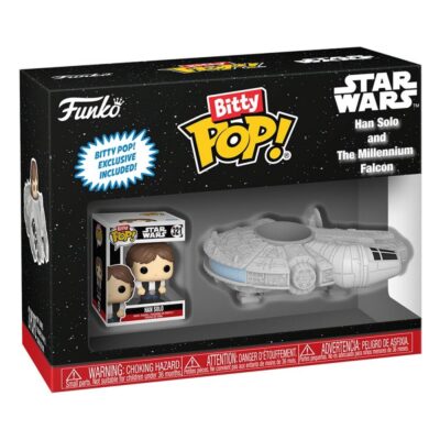 Star Wars Bitty POP! Rides Vinyl Figure Display Han Solo Millenium Falcon 2,5 Cm