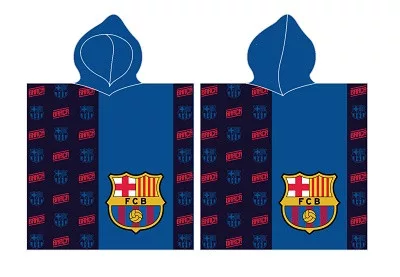 FC Barcelona Blue poncho ručnik 60x120 cm