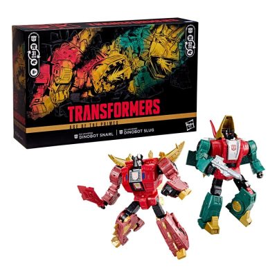 Transformers Age Of The Primes Leader Class Akcijska Figura G2 Universe Dinobots Snarl & Slug 19 Cm
